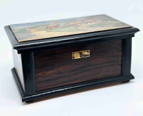 Holzdose gemälde schatulle - holzdose,