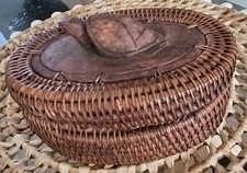 Vintage Lombok Korb Schatulle