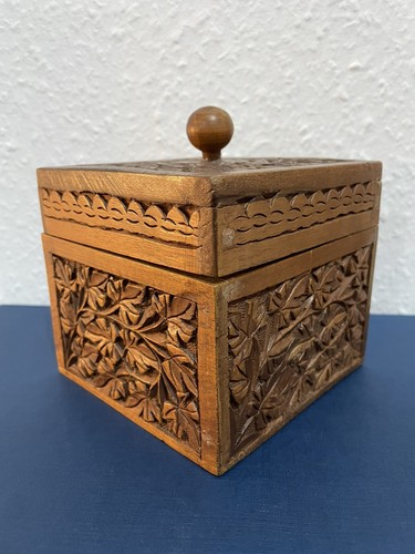 Indische holzschatulle mit - holzschatulle,