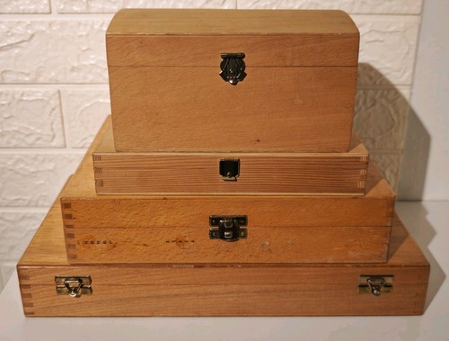 Vintage holz box schatulle - holz,