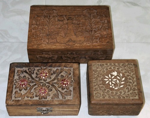 Vintage holz box schmuck - x,