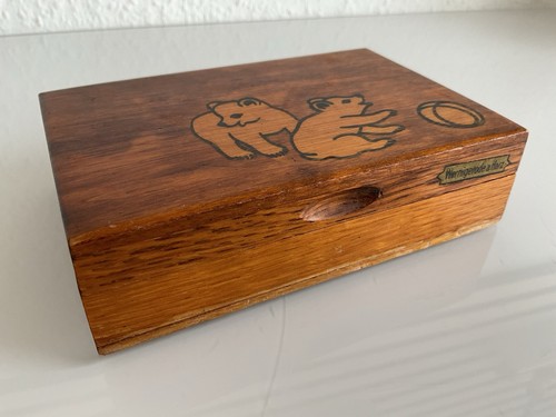 Ddr souvenir holz schatulle - holz,