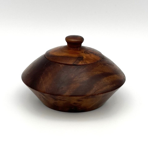 Vintage deckeldose thuja - thuja, holz