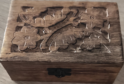 Gekürzte holzschatulle box - gekürzte, holzschatulle/box