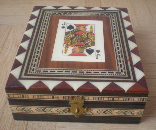 Vintage spielkarten kästchen - vintage, spielkarten-kästchen