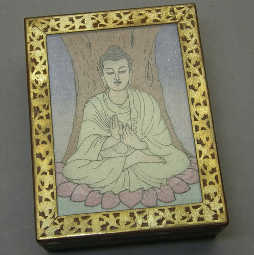 Indien holz buddha - indien, schatulle